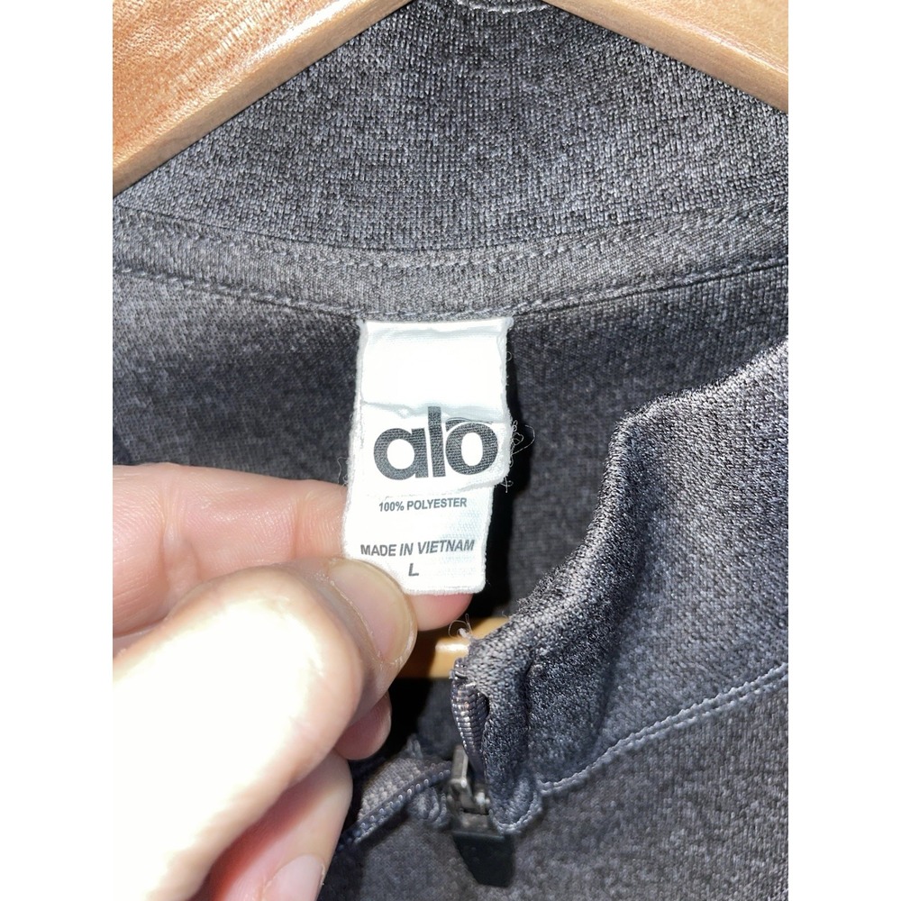 Alo Yoga Full Zip Track Jacket Gray Large